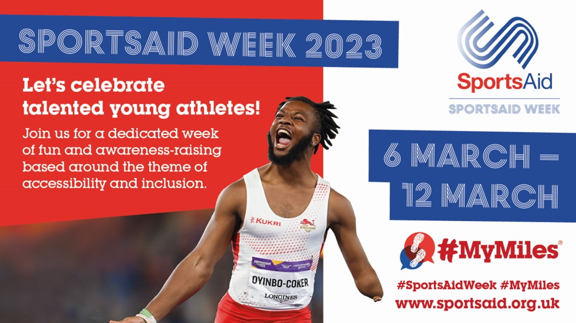 A graphic promoting SportsAid Week 2023