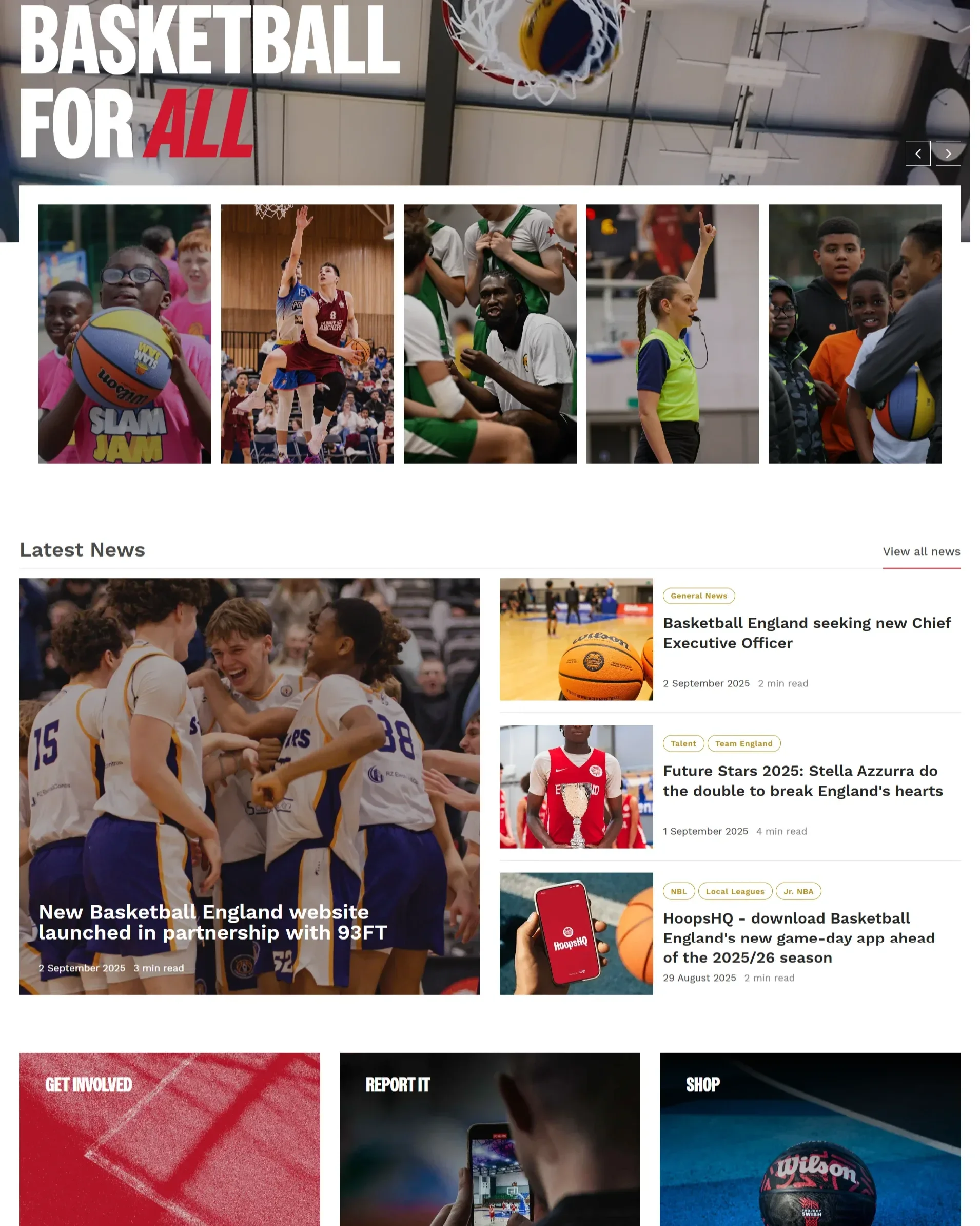 New Basketball England website launched in partnership with 93FT